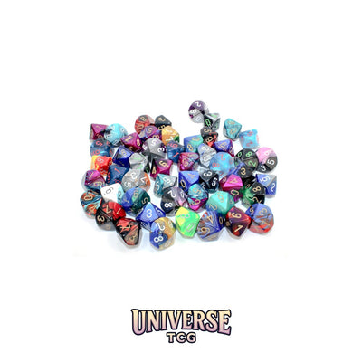 Chessex: Bag of 50 Assorted Loose Gemini Polyhedral d10 Dice