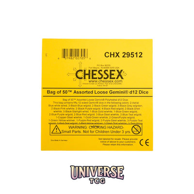 Chessex: Bag of 50 Assorted Loose Gemini Polyhedral d12 Dice
