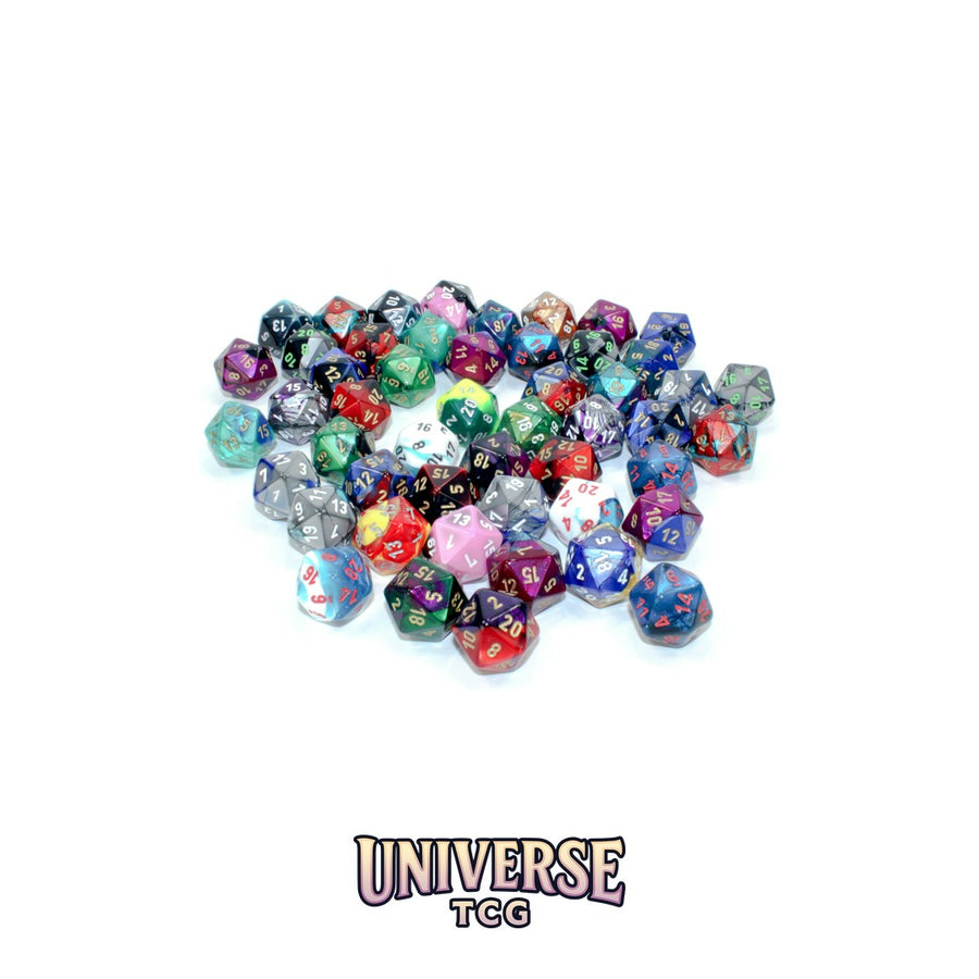 Chessex: Bag of 50 Assorted Loose Gemini Polyhedral d20 Dice