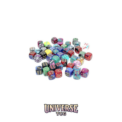 Chessex: Bag of 50 Assorted Loose Gemini 12mm w/pips d6 Dice