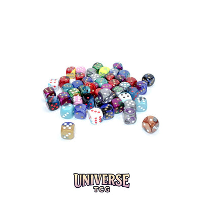 Chessex: Bag of 50 Assorted Loose Gemini 16mm w/pips d6 Dice