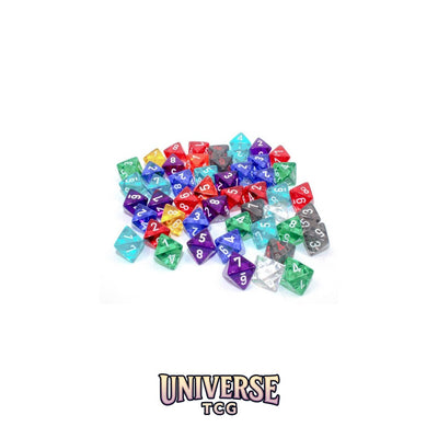 Chessex: Bag of 50 Assorted Loose Translucent Polyhedral d8 Dice