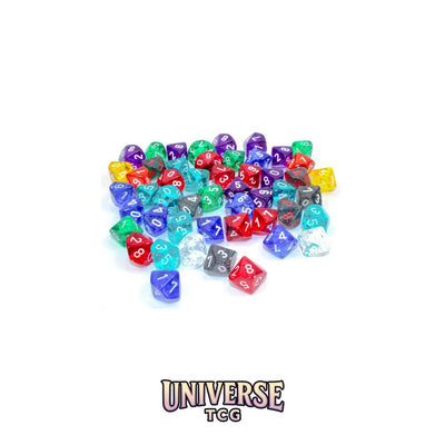 Chessex: Bag of 50 Assorted Loose Translucent Polyhedral d10 Dice