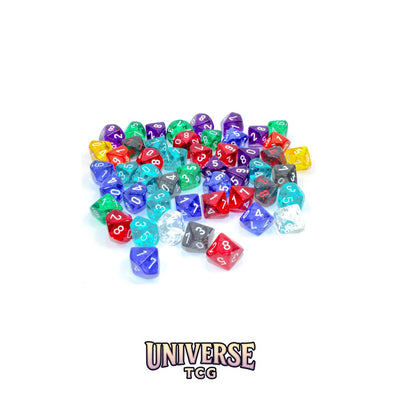 Chessex: Bag of 50 Assorted Loose Translucent Polyhedral d10 Dice