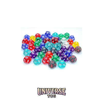 Chessex: Bag of 50 Assorted Loose Translucent Polyhedral d12 Dice