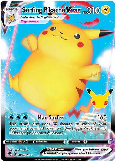 Surfing Pikachu VMAX - Celebrations (Ultra Rare) [CEL-009]
