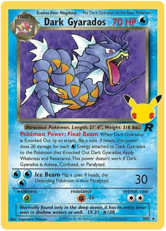Dark Gyarados - Celebrations (Holo Rare) [CEL-TR 8]