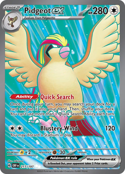Pidgeot ex - Obsidian Flames (Ultra Rare) [OBF-217]