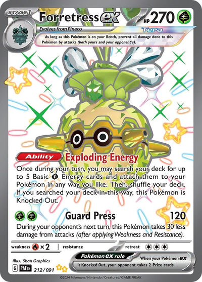 Forretress ex - Paldean Fates (Shiny Ultra Rare) [PAF-212]