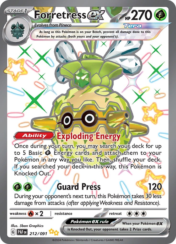 Forretress ex - Paldean Fates (Shiny Ultra Rare) [PAF-212]