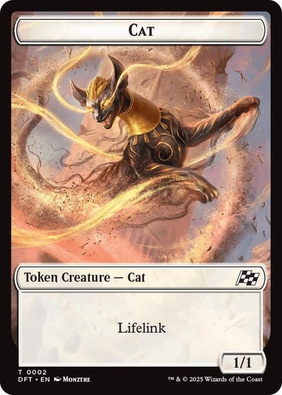 Thopter Token (A 1/1) // Cat Token (W 1/1 Lifelink) - Aetherdrift: Tokens (Token) [TDFT-T 10/2]