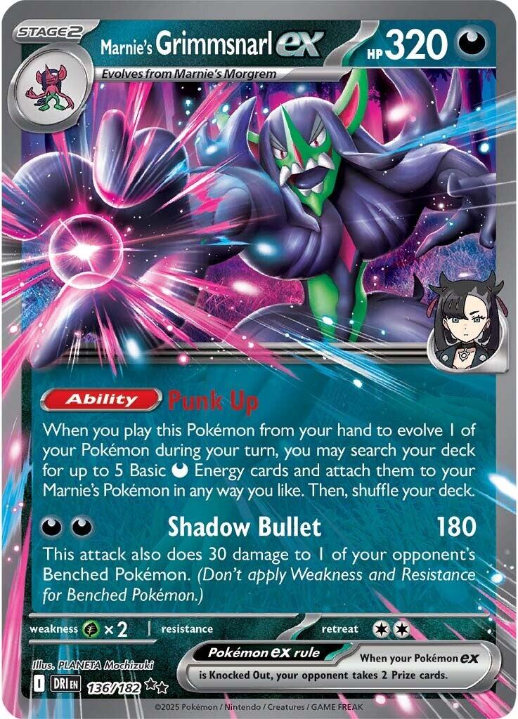 Marnie's Grimmsnarl ex - Destined Rivals (Double Rare) [DRI-136]