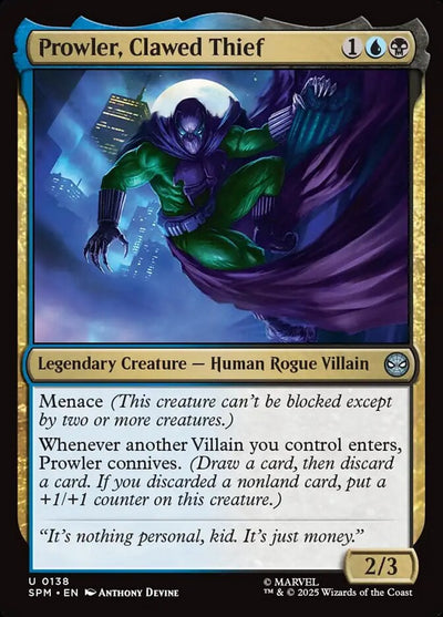 Prowler, Clawed Thief - Marvel's Spider-Man (Uncommon) [SPM-138]