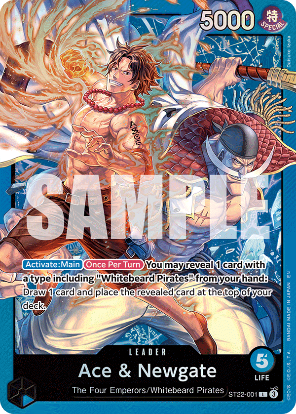 Ace & Newgate (ST22-001) (V.1) - Starter Deck: EX Ace & Newgate (Leader) [ST-22-001]