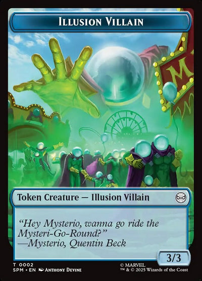Illusion Villain Token (U 3/3) // Spider Token (G 2/1) - Marvel's Spider-Man: Tokens (Token) [TSPM-T 2/3]