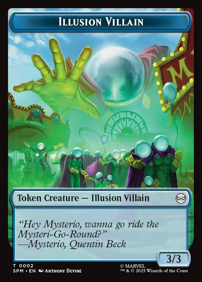 Illusion Villain Token (U 3/3) // Spider Token (G 2/1) - Marvel's Spider-Man: Tokens (Token) [TSPM-T 2/3]