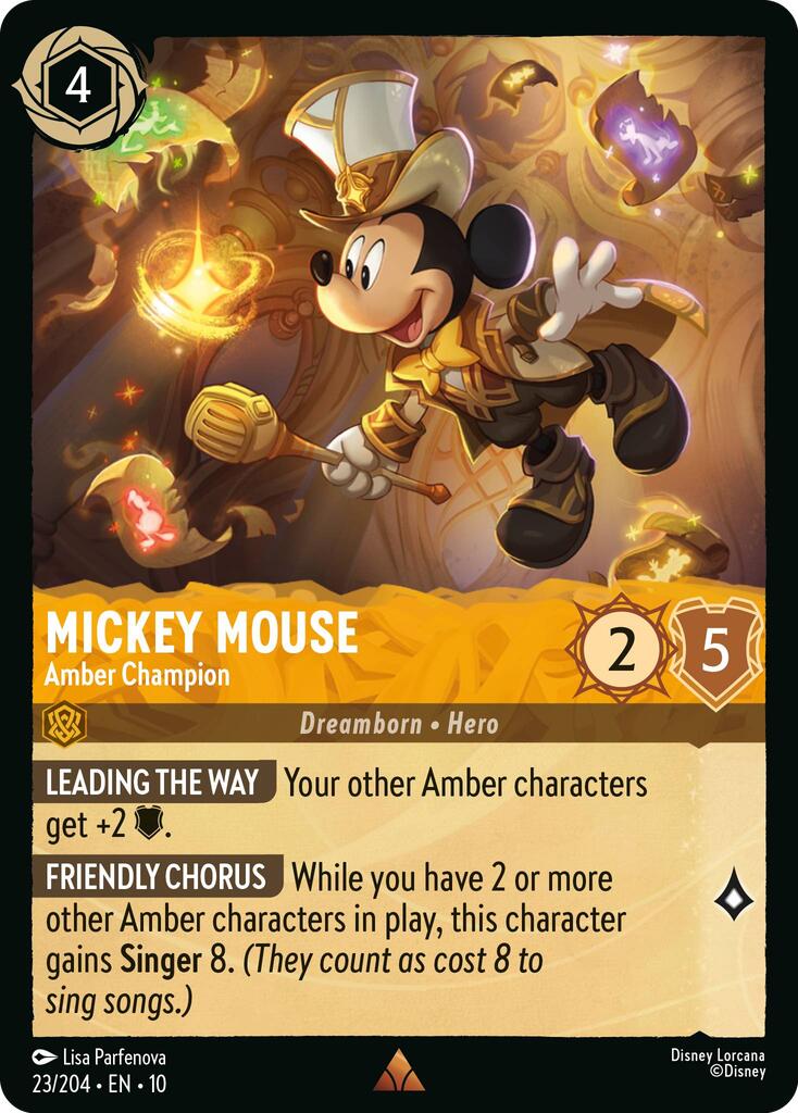 Mickey Mouse - Amber Champion - Whispers in the Well (Rare) [10WHI-023]