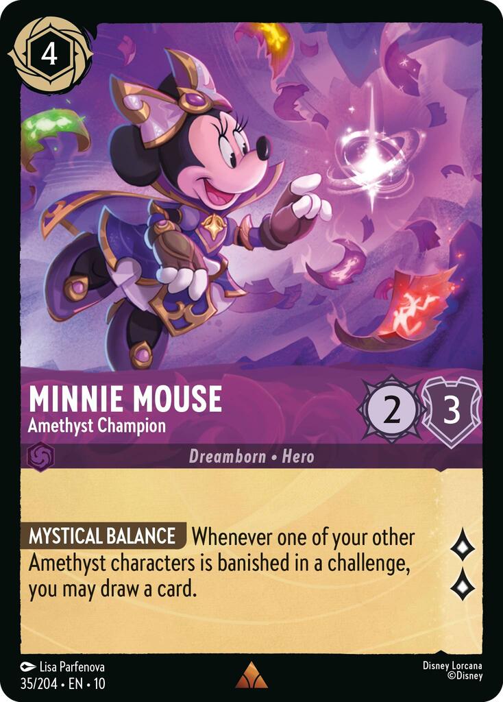 Minnie Mouse - Amethyst Champion - Whispers in the Well (Rare) [10WHI-035]