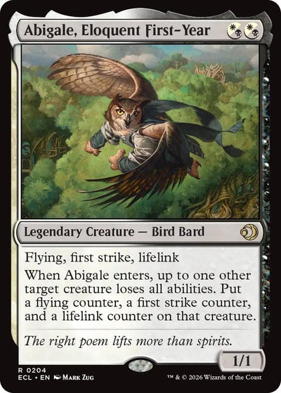 Abigale, Eloquent First-Year - Lorwyn Eclipsed (Rare) [ECL-204]