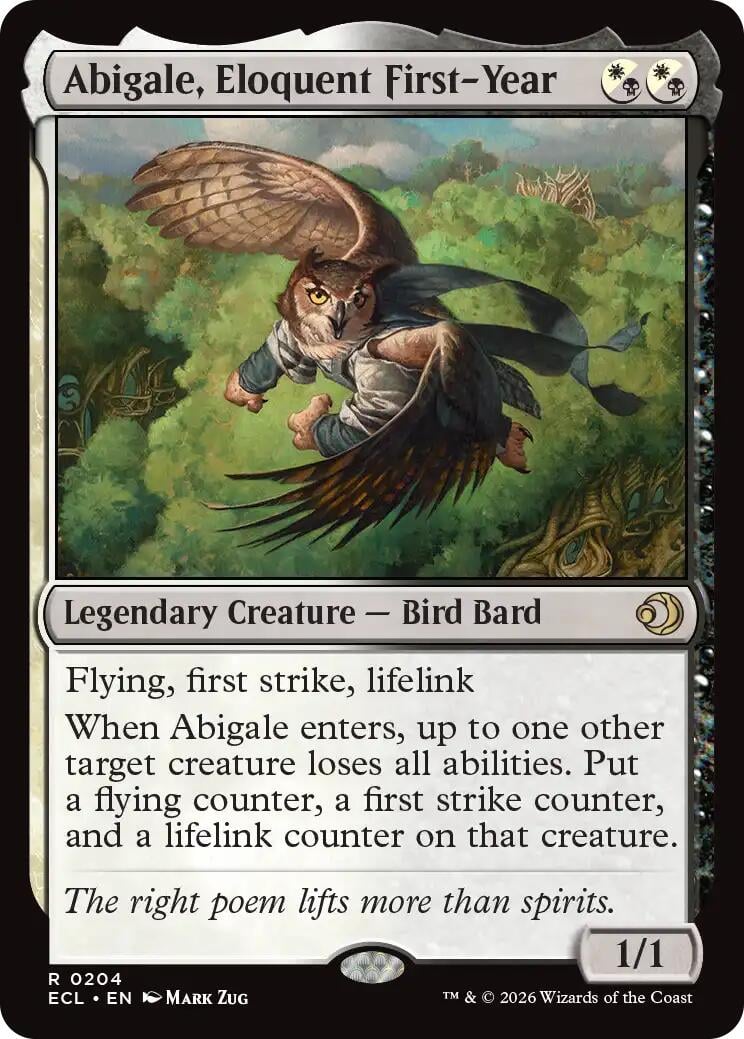 Abigale, Eloquent First-Year - Lorwyn Eclipsed (Rare) [ECL-204]