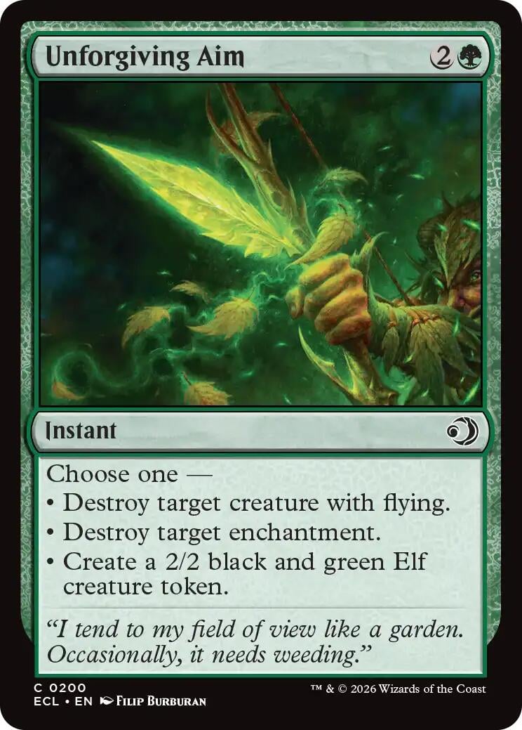 Unforgiving Aim - Lorwyn Eclipsed (Common) [ECL-200]