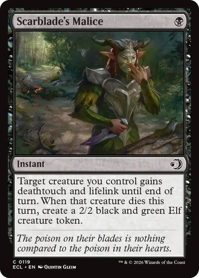 Scarblade's Malice - Lorwyn Eclipsed (Common) [ECL-119]