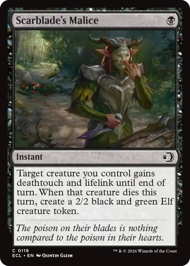 Scarblade's Malice - Lorwyn Eclipsed (Common) [ECL-119]