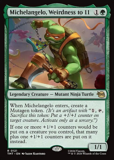 Michelangelo, Weirdness to 11 - Teenage Mutant Ninja Turtles (Rare) [TMT-121]
