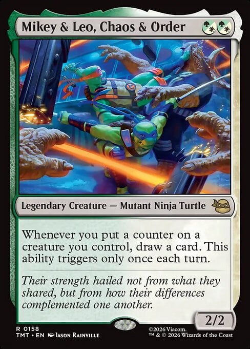 Mikey & Leo, Chaos & Order - Teenage Mutant Ninja Turtles (Rare) [TMT-158]