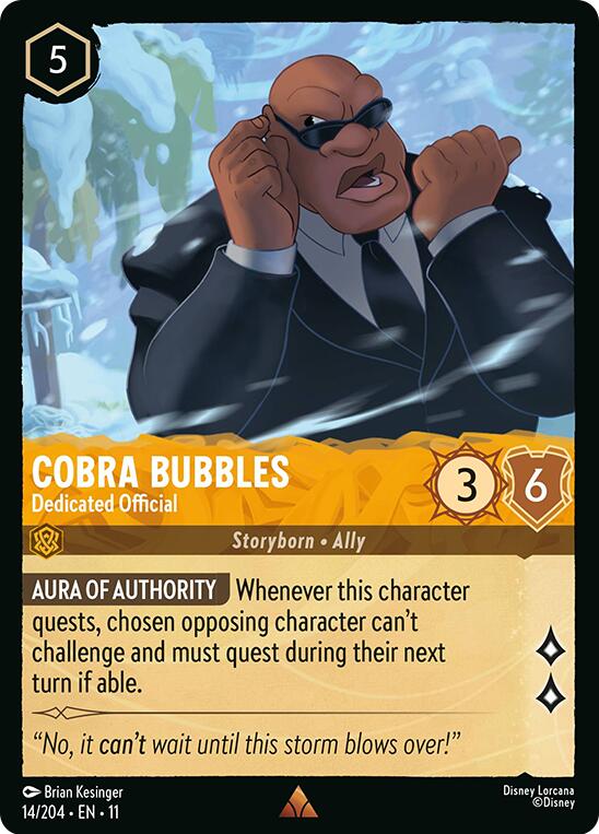 Cobra Bubbles - Dedicated Official - Winterspell (Rare) [11WSP-14]