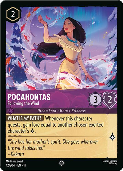 Pocahontas - Following the Wind - Winterspell (Super Rare) [11WSP-42]
