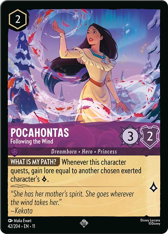 Pocahontas - Following the Wind - Winterspell (Super Rare) [11WSP-42]
