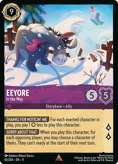 Eeyore - In the Way (V.1) - Winterspell (Rare) [11WSP-45]