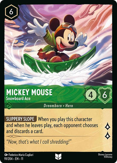 Mickey Mouse - Snowboard Ace - Winterspell (Uncommon) [11WSP-91]