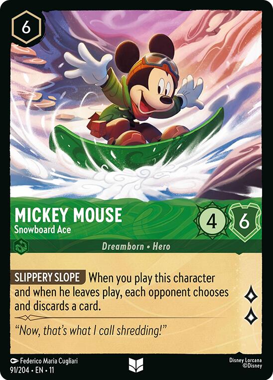 Mickey Mouse - Snowboard Ace - Winterspell (Uncommon) [11WSP-91]