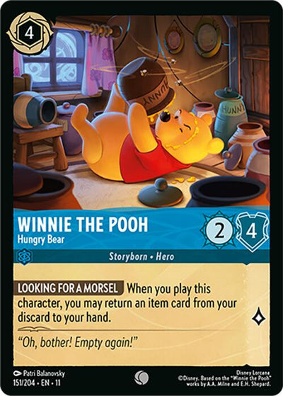 Winnie the Pooh - Hungry Bear (V.1) - Winterspell (Common) [11WSP-151]