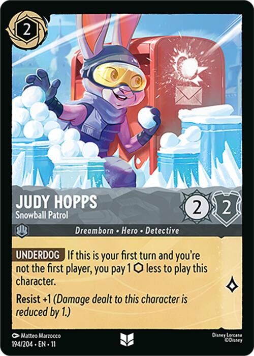 Judy Hopps - Snowball Patrol (V.1) - Winterspell (Uncommon) [11WSP-194]