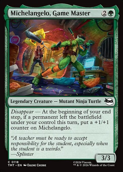 Michelangelo, Game Master - Teenage Mutant Ninja Turtles (Common) [TMT-118]