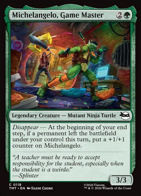 Michelangelo, Game Master - Teenage Mutant Ninja Turtles (Common) [TMT-118]