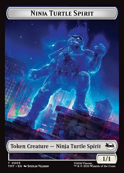 Ninja Turtle Spirit Token (W 1/1) // Food Token - Teenage Mutant Ninja Turtles: Tokens (Token) [TTMT-T 3/8]