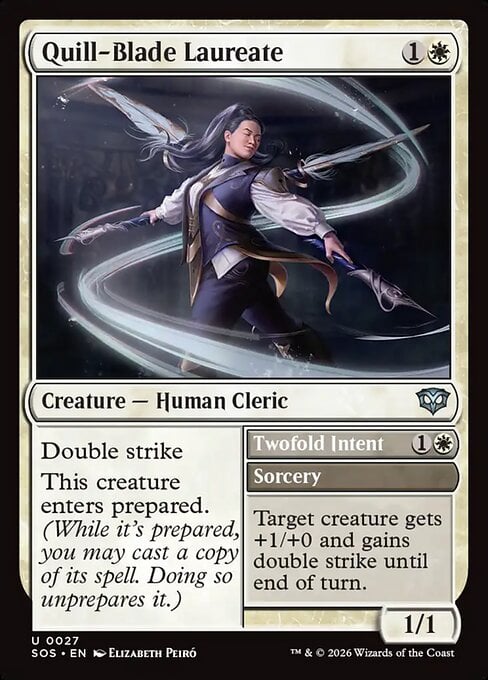 Quill-Blade Laureate // Twofold Intent - Secrets of Strixhaven (Uncommon) [SOS-27]