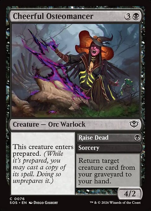 Cheerful Osteomancer // Raise Dead - Secrets of Strixhaven (Common) [SOS-76]