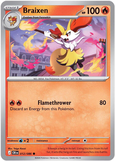 Braixen - Chaos Rising (Common) [CRI-012]