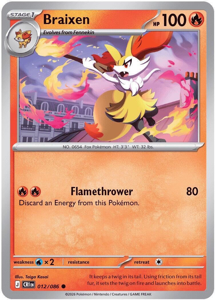 Braixen - Chaos Rising (Common) [CRI-012]