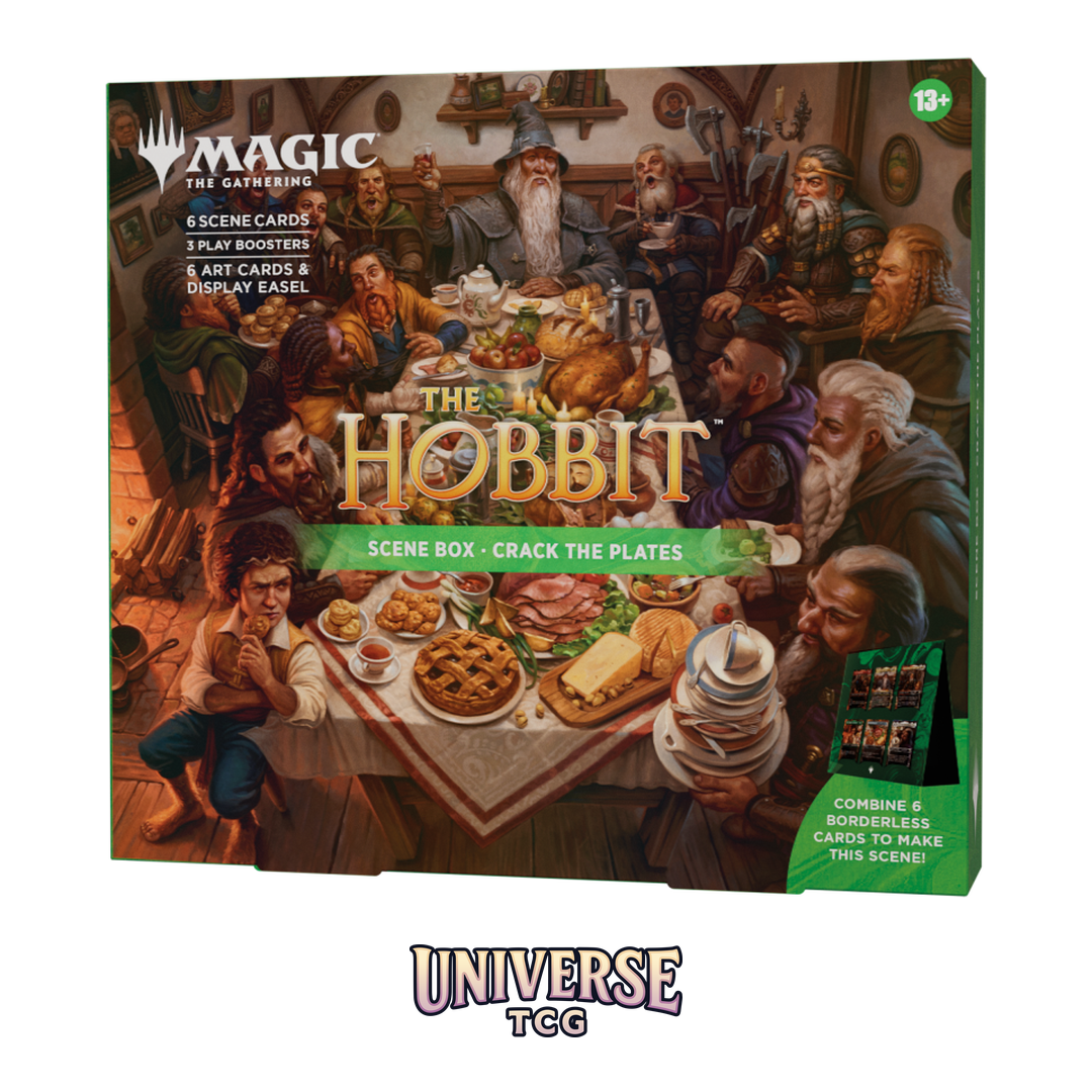 MTG The Hobbit Scene Box Display 4 boxes Crack the Plates Treasures of Smaug foil borderless English - Box Front