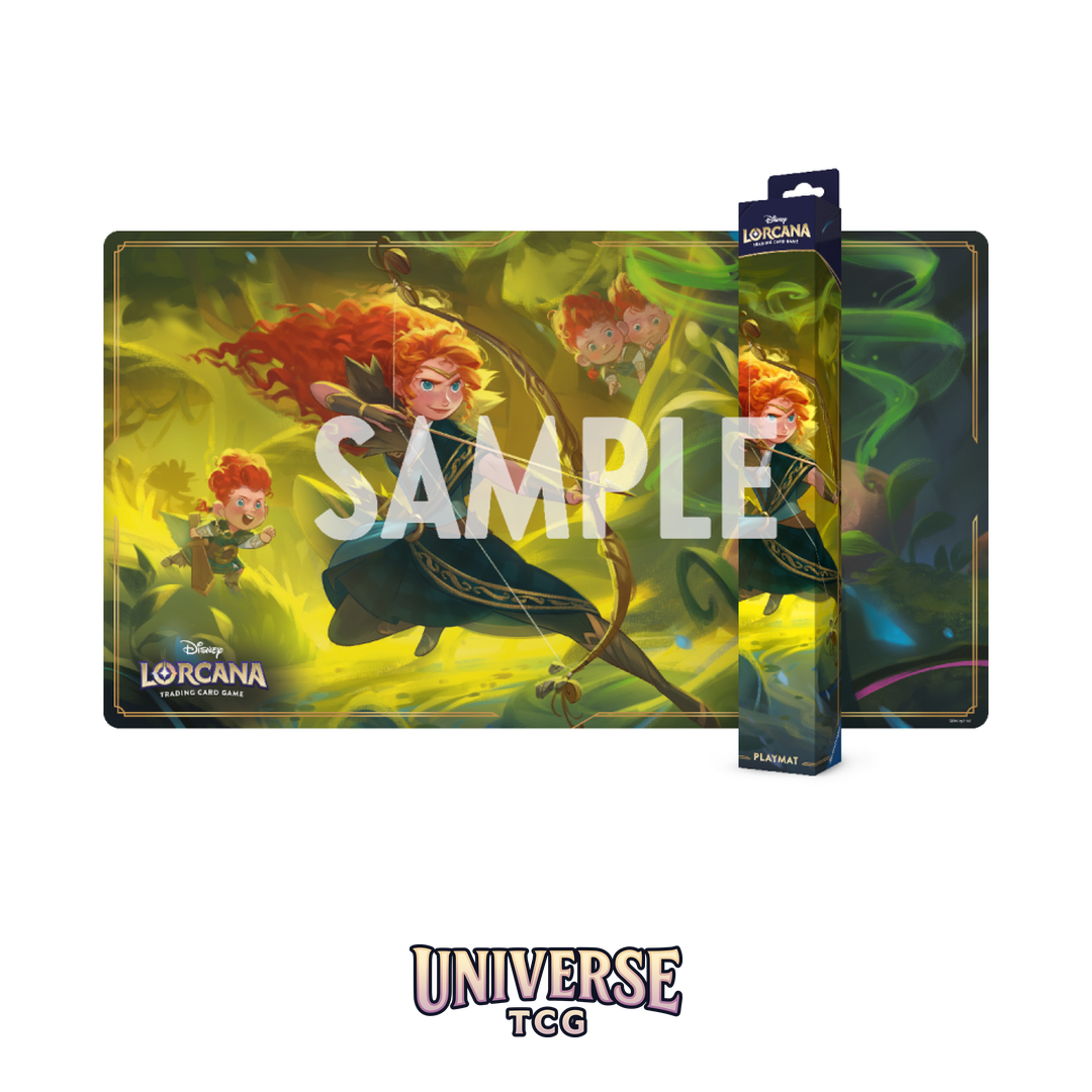 Disney Lorcana Wilds Unknown Merida Playmat - Official card game play surface featuring brave princess artwork - Box Front