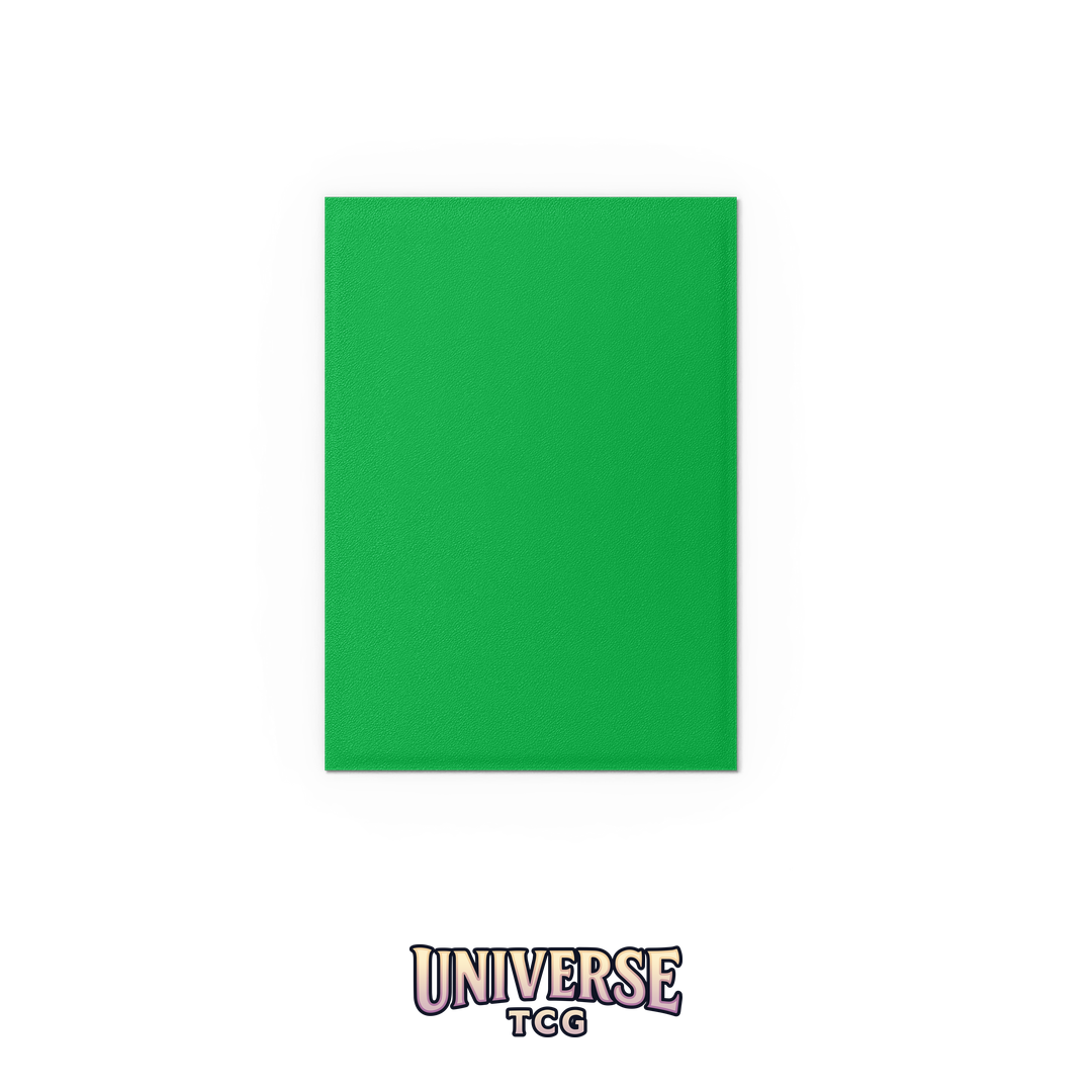 Dragon Shield Apple Green and Silver Matte Dual Sleeves pack with 100 card sleeves featuring bright green exterior and silver interior on white background - Detail View