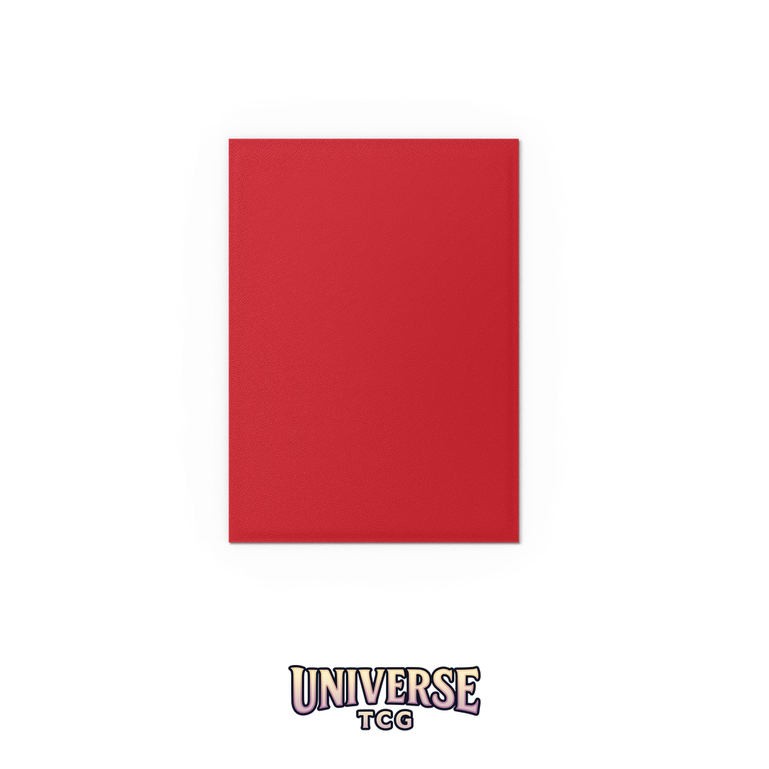 Dragon Shield Crimson and Silver Matte Dual Sleeves pack with 100 card sleeves featuring deep red exterior and silver interior on white background - Detail View
