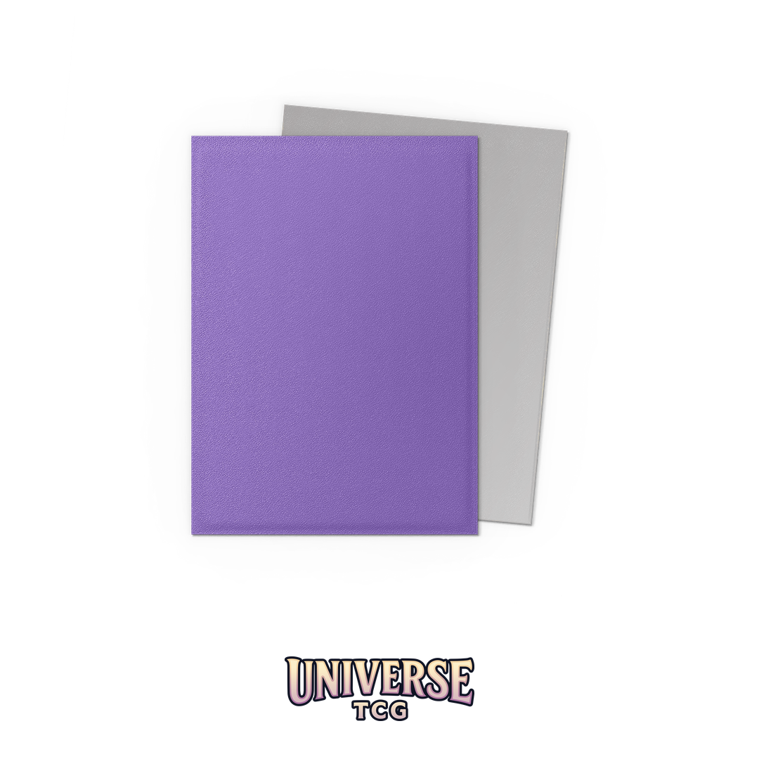 Dragon Shield Nebula and Silver Matte Dual Sleeves pack with 100 card sleeves featuring galaxy effect exterior and silver interior on white background - Box Back