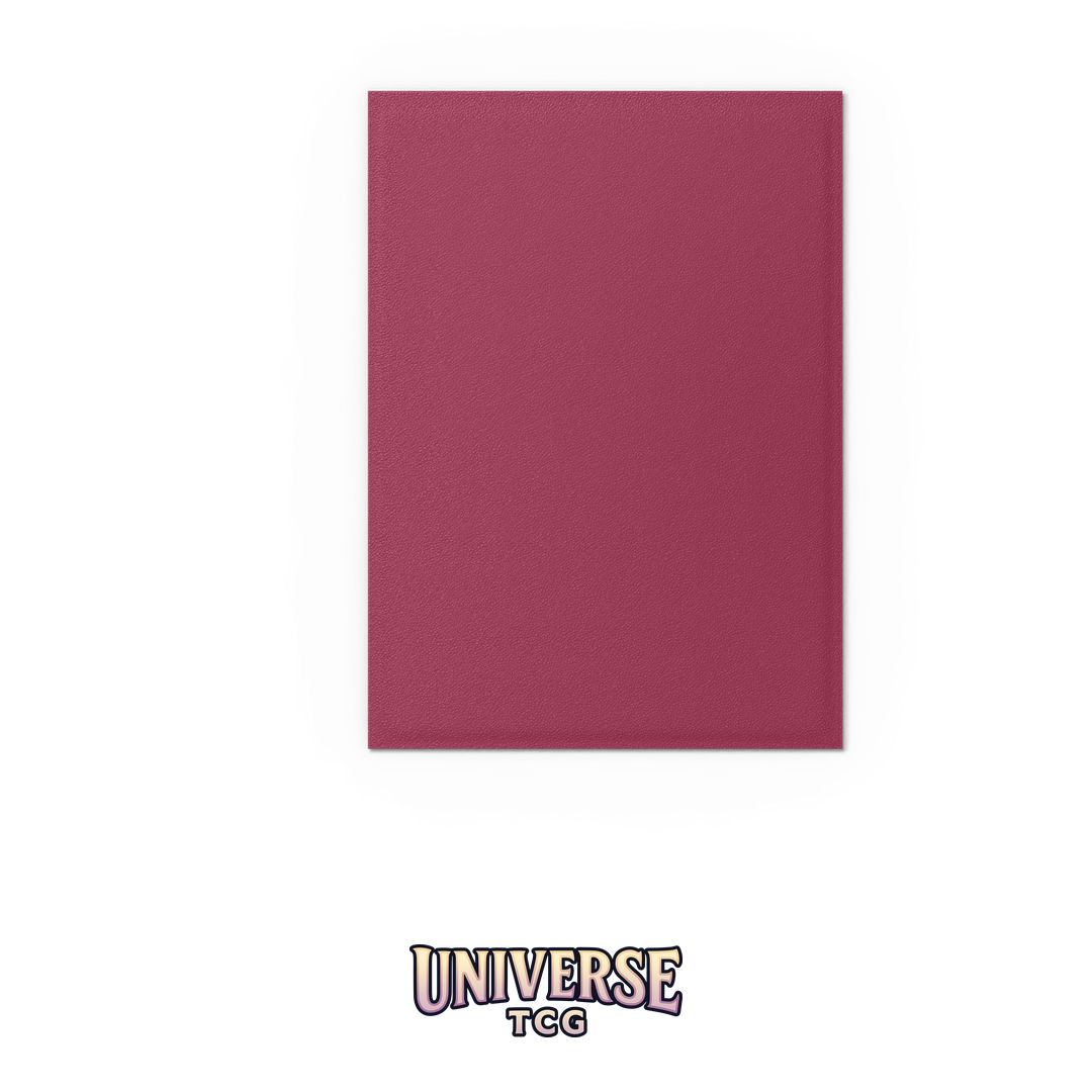 Dragon Shield Pomegranate and Gold Matte Dual Sleeves pack with 100 card sleeves featuring burgundy red exterior and gold interior on white background - Box Back
